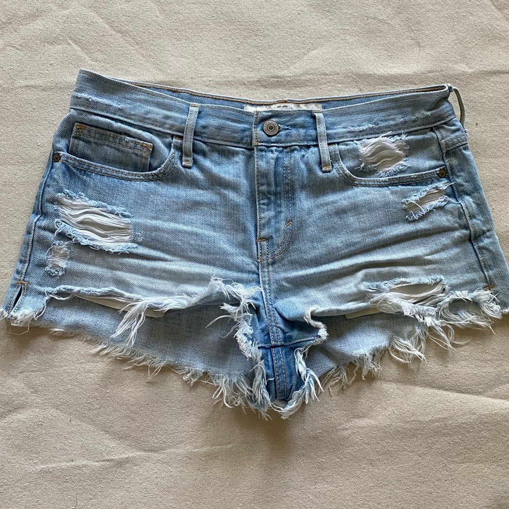 Abercrombie & Fitch Frayed Denim Shorts
